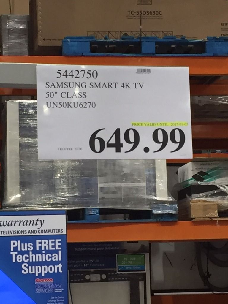 [Costco] Samsung UN50KU6270 50-in. Smart 4K UHD LED TV-$699 - 0 Forums