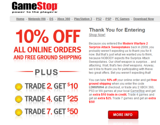 Gamestop 10 off and free ground shipping Video Game Deals Cheap Ass Gamer