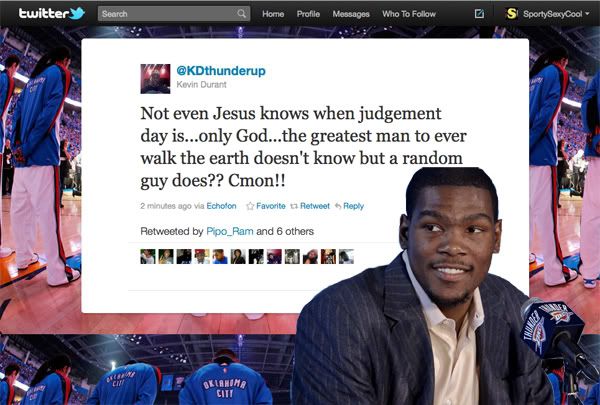 kevin durant thunder 2011. KEVIN DURANT gave his take