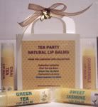 Natural Beeswax Lip Balm Collection, Tea Party!  Makes a Great Gift!