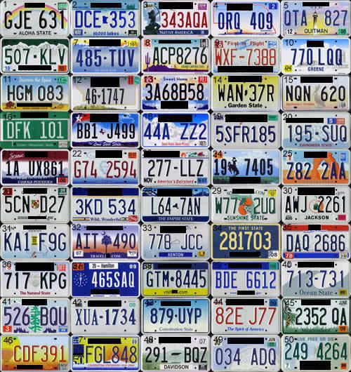 License Plate Backgrounds