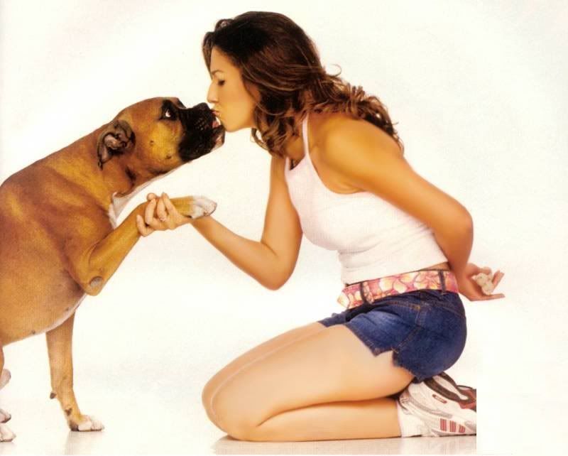 Bollywood actress kissing a dog