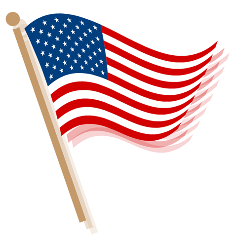 American  on American Flag Clip Art Waving Waves Png Flag