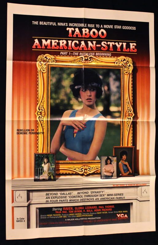 TABOO AMERICAN STYLE 1985 Original Movie Poster 1sh Raven Tom Byron 85
