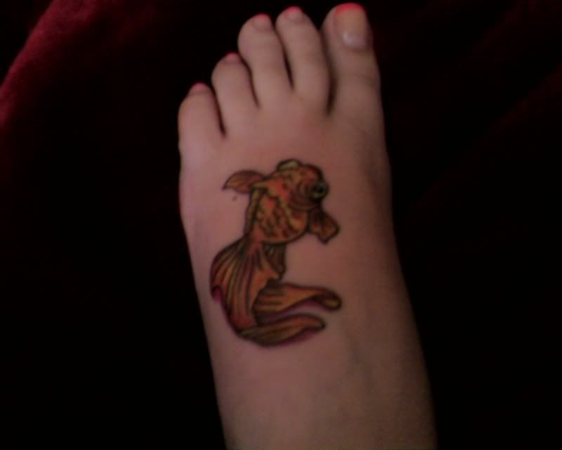 goldfish tattoo. topic - Goldfish tattoos