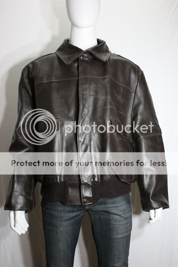 Vintage Mens Leather  A2 Flight Jacket 54 Tall  