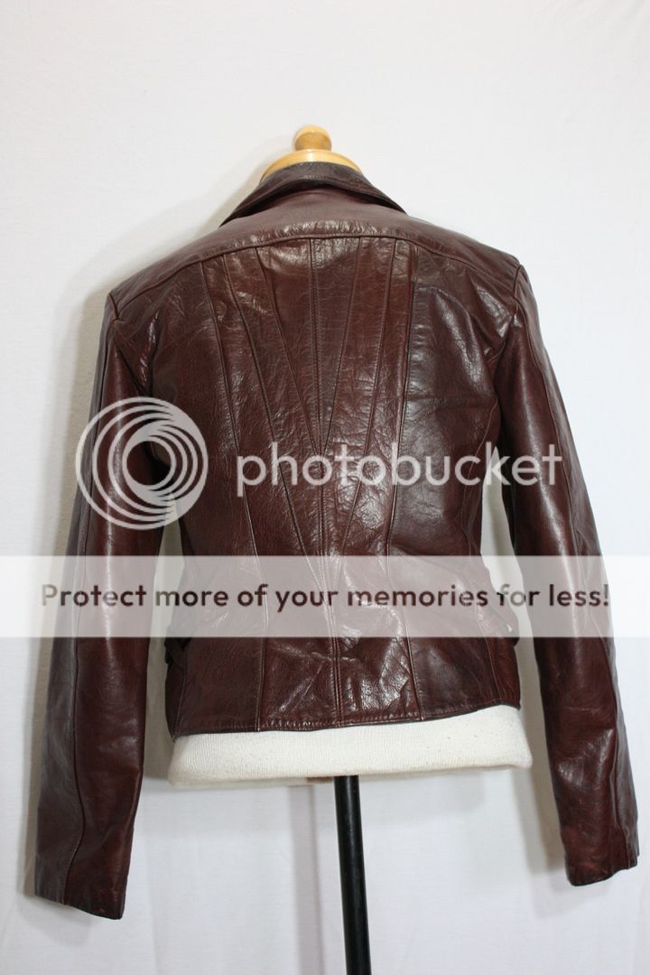 Vintage Mens NATURAL COMFORT Thick Leather Jacket 42  