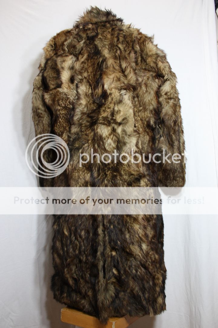 1910s VTG NEW GOODYEAR Horsehair Hog Hair Fur Coat L  