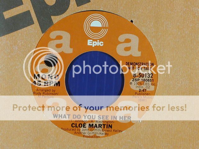 Cloe Martin Deep Soul 45 What do You See in Her Stereo Mono Epic VG to