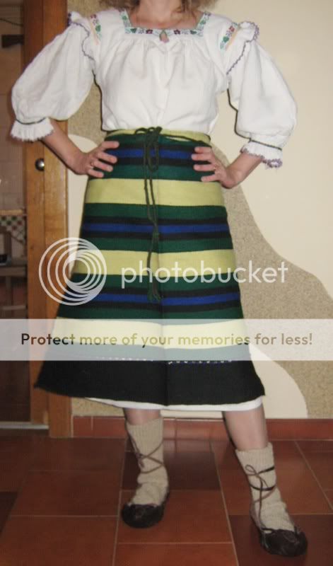  antique Romanian traditional costume from Maramures . Age about 70 