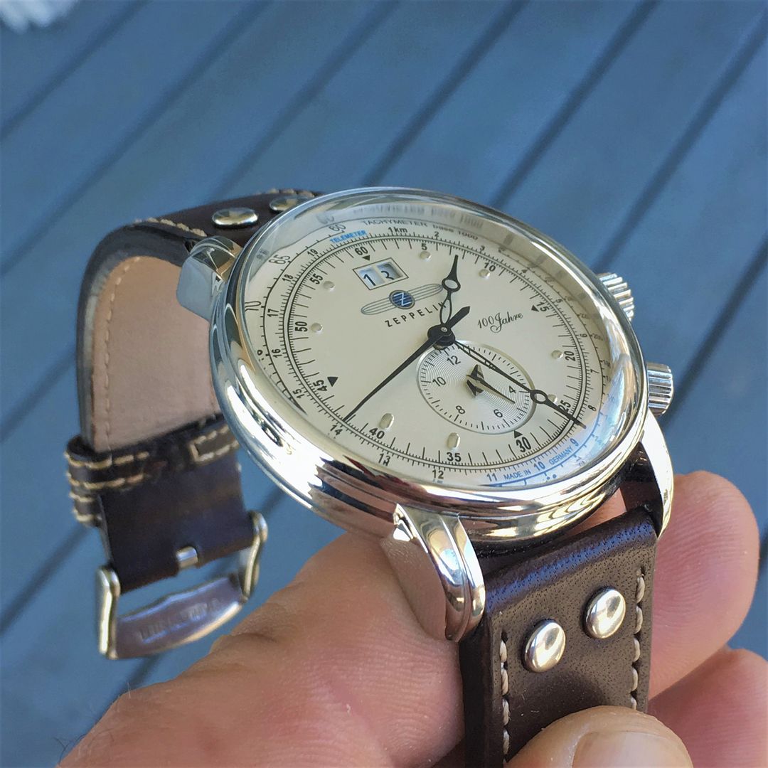 Graf Zeppelin 100 Jahre Dual-Time, Big Date #7640-1 | WatchUSeek Watch ...